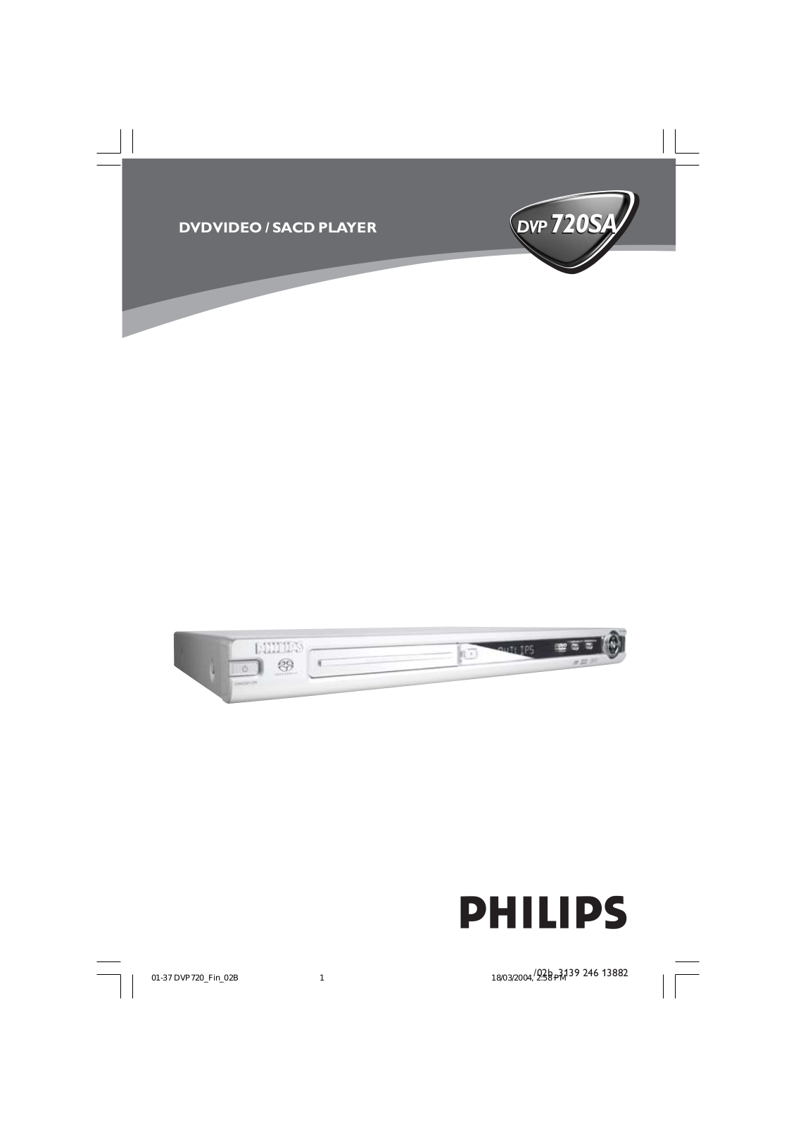 PHILIPS DVP720SA User Manual