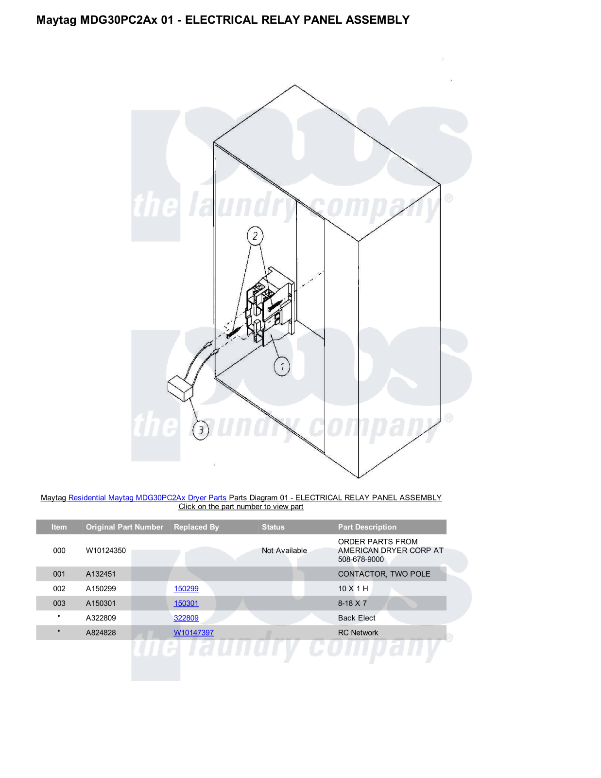 Maytag MDG30PC2Ax Parts Diagram