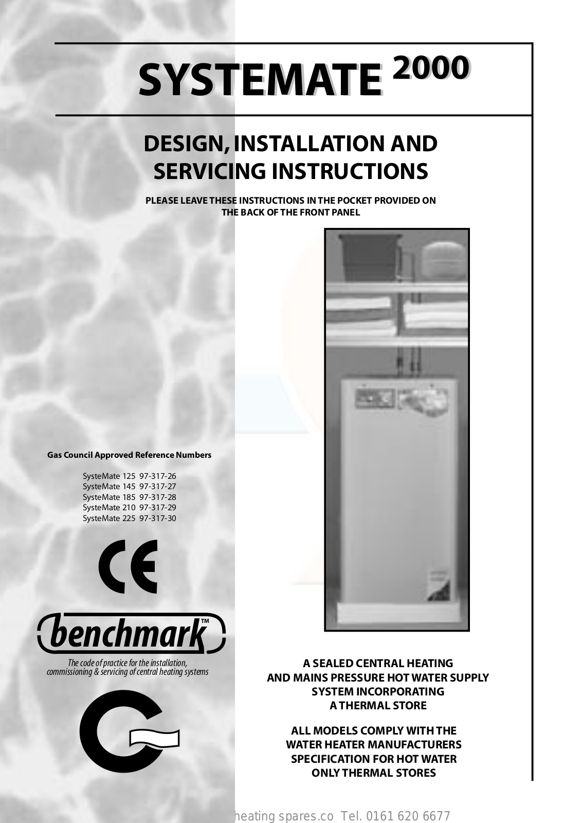 gledhill SysteMate 125, SysteMate 145, SysteMate 185, SysteMate 225, SysteMate 210 Installation And Servicing Instructions