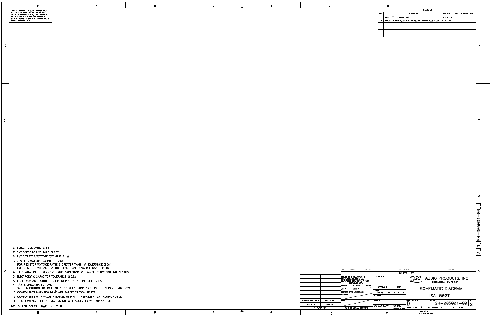 QSC ISA-500-T Schematic