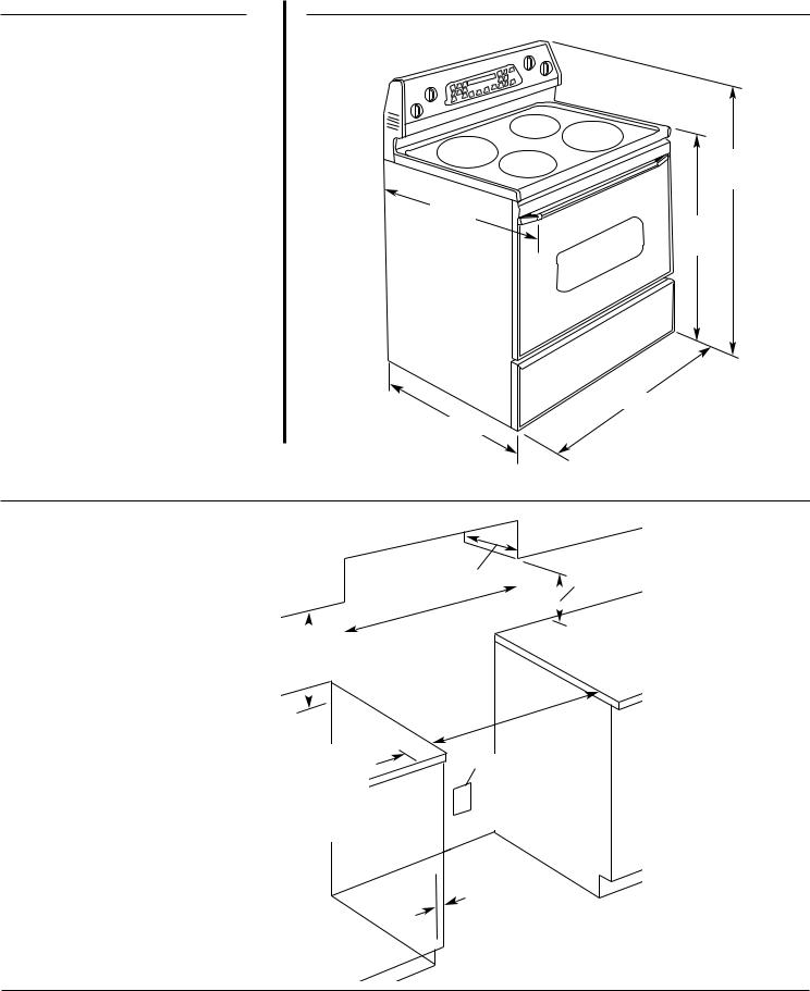 KitchenAid KERC500HWH, KERC506HWH, KERC507HBS Dimension Guide