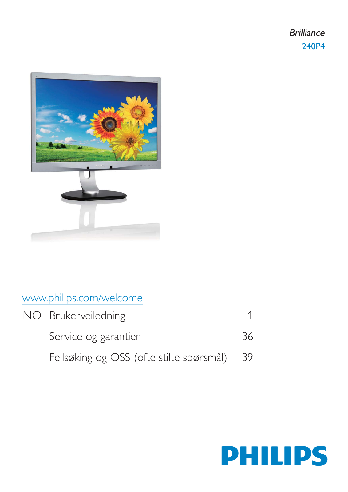 Philips 240P4Q User Manual