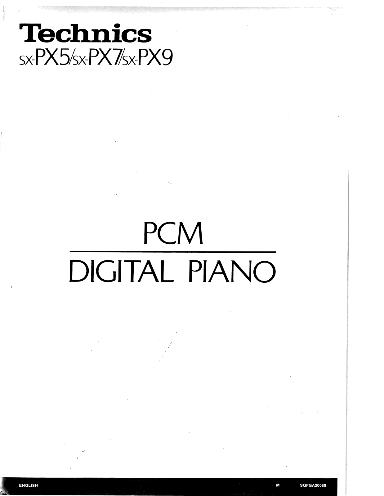 Technics SX-PX5, SX-PX7, SX-PX9 User Manual