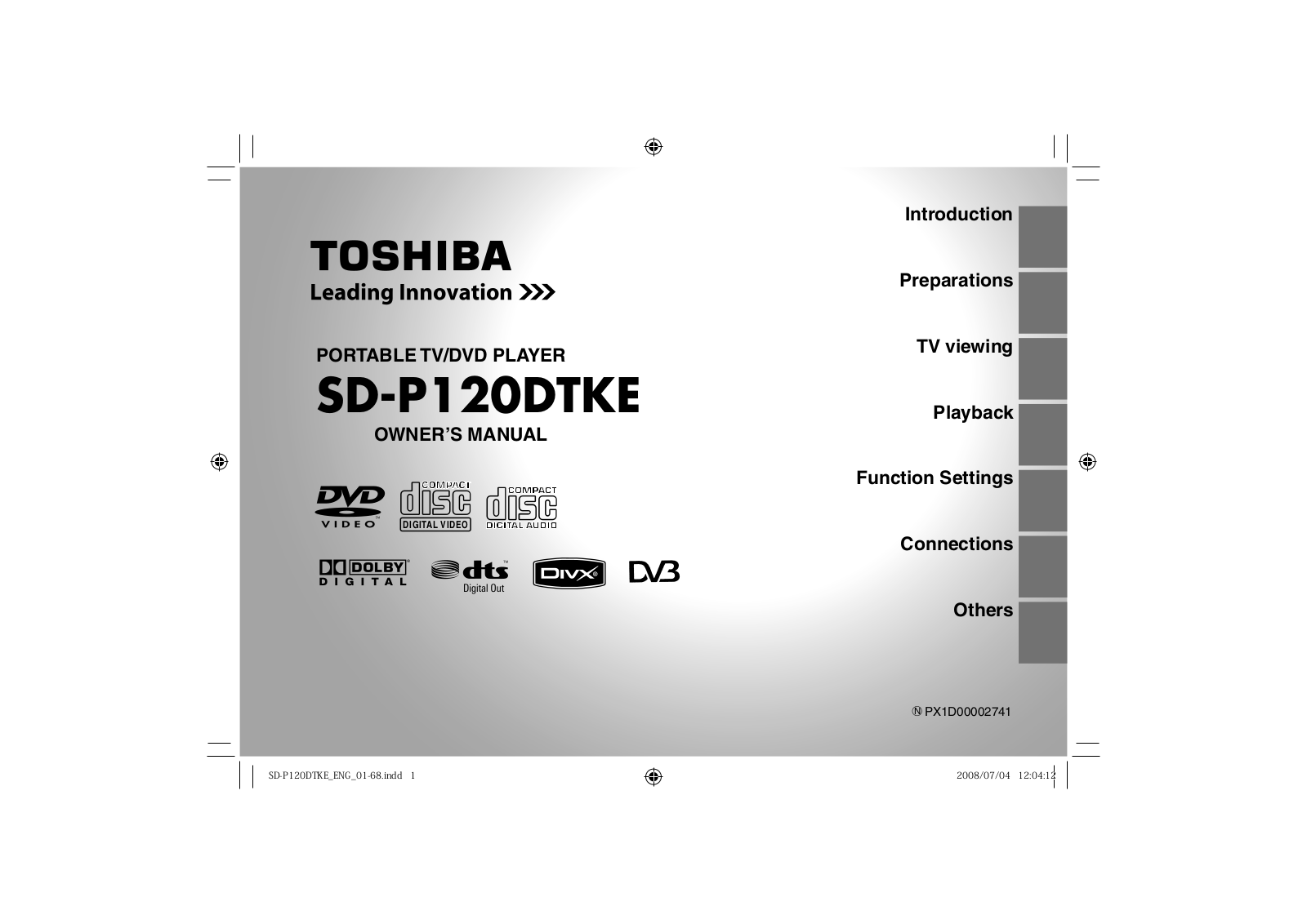 Toshiba SD-P120DTKE User Manual