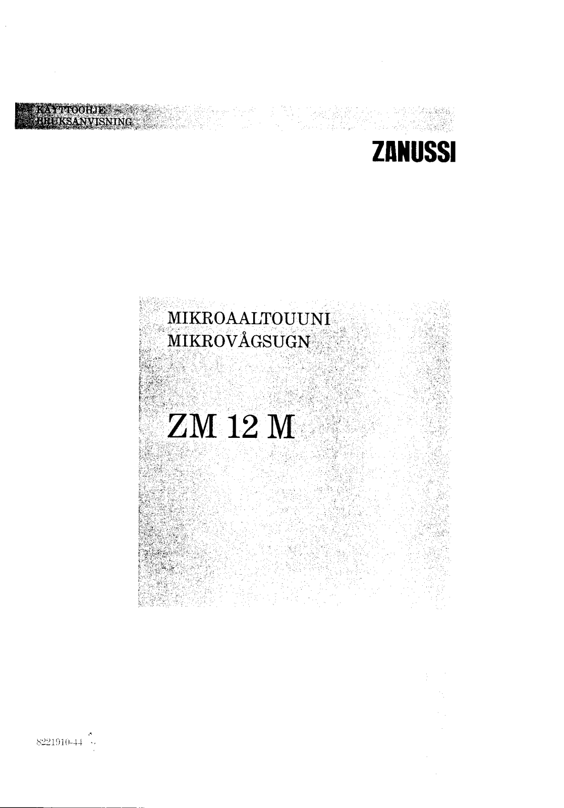 AEG ZM12M User Manual