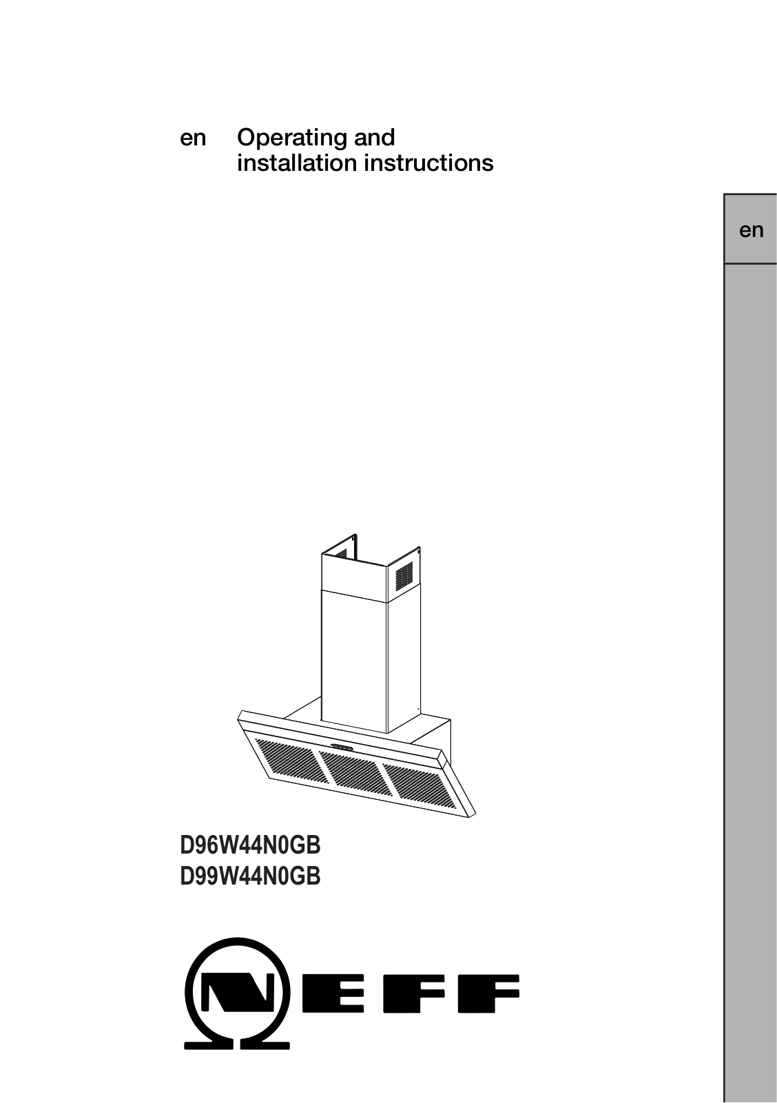 Neff D96W44N0GB, D99W44N0GB instruction Manual