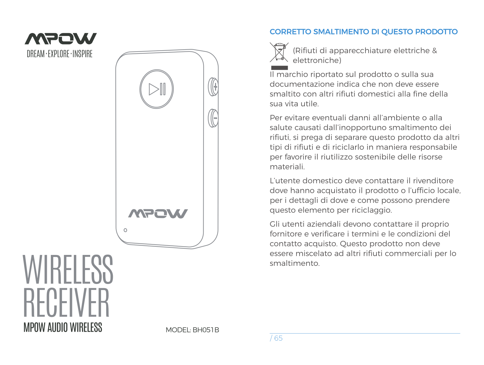 MPow BH051B User Manual