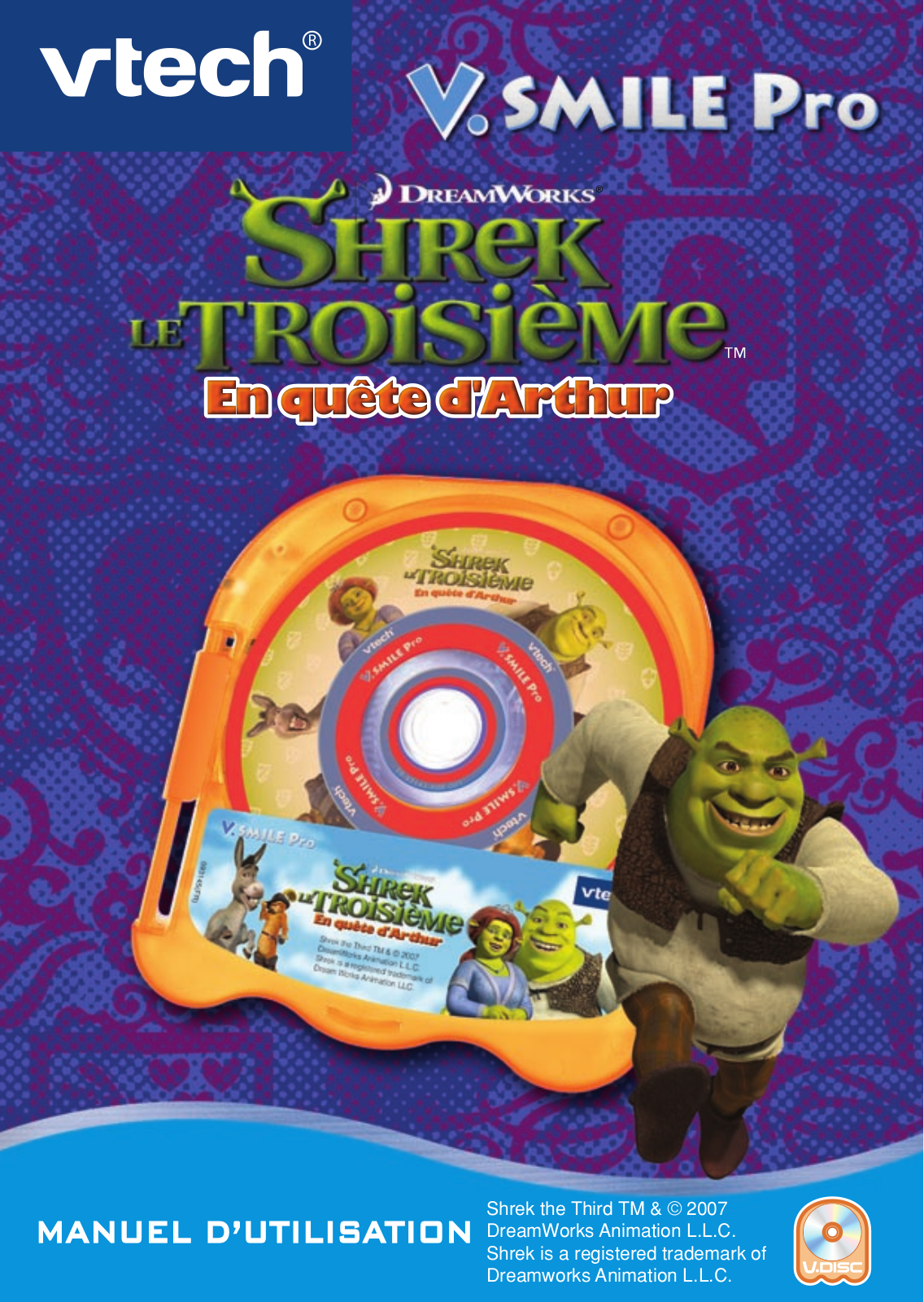 VTECH JEU V.SMILE PRO SHREK LE TROISIEME User Manual