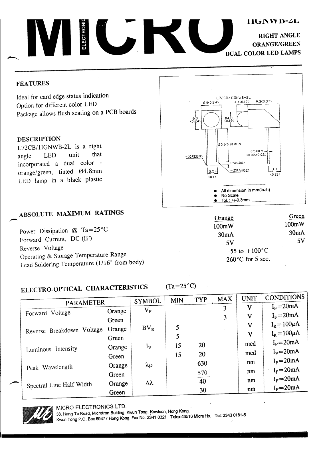 ME 1IGNWB-2L Datasheet