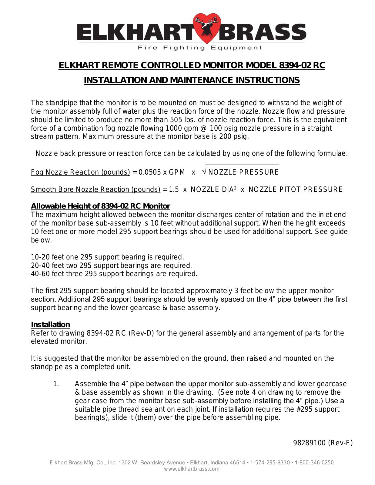 Elkhart Brass 8394-02 RC User Manual