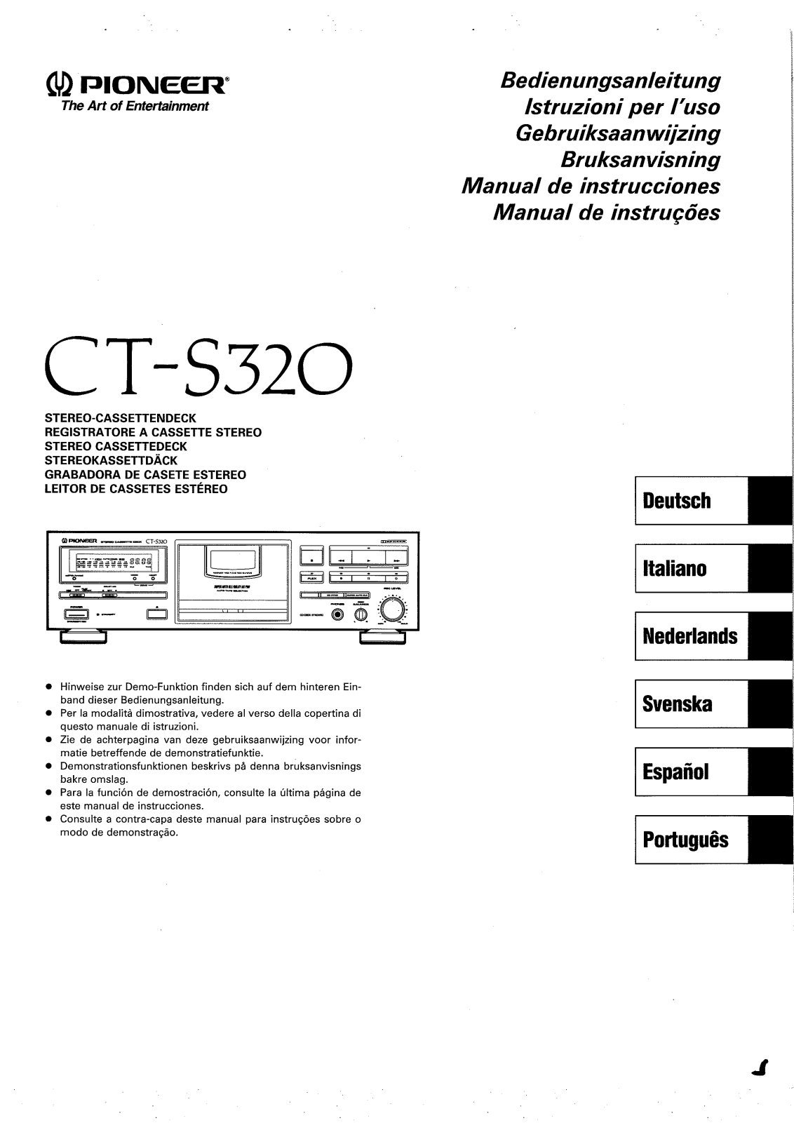 Pioneer CT-S320 Manual