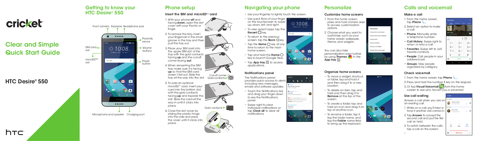 Cricket HTC Desire 550 User Manual