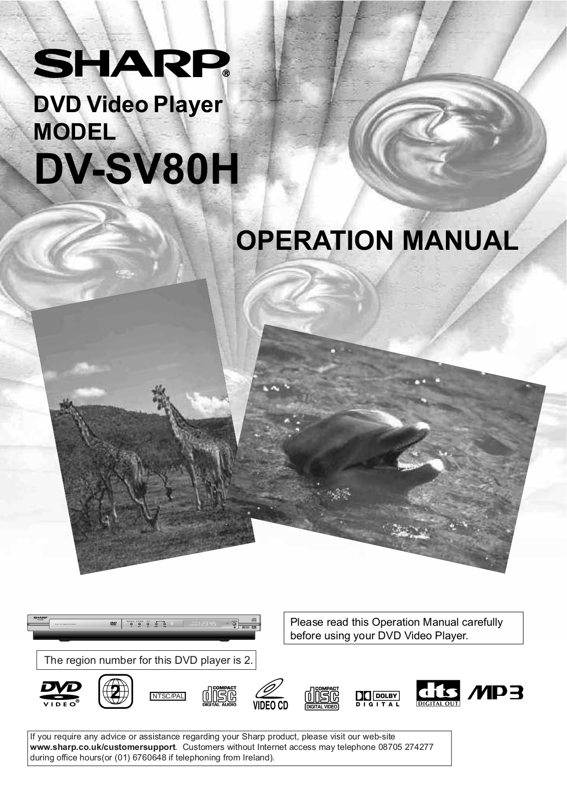 Sharp DV-SV80H Operating Instruction