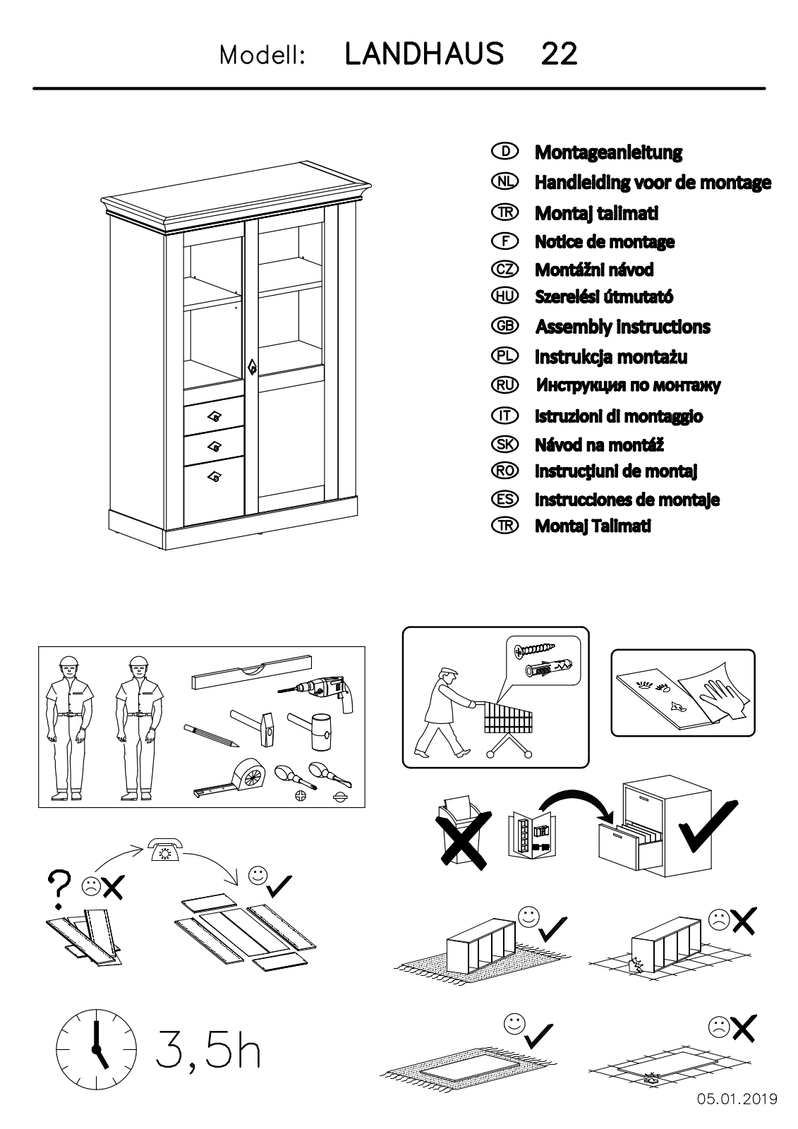 Home affaire Cremona Assembly instructions