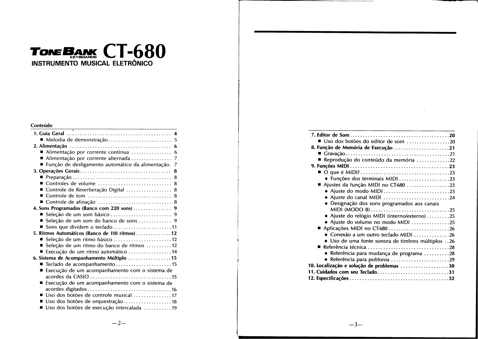 Casio CT-680 User Manual