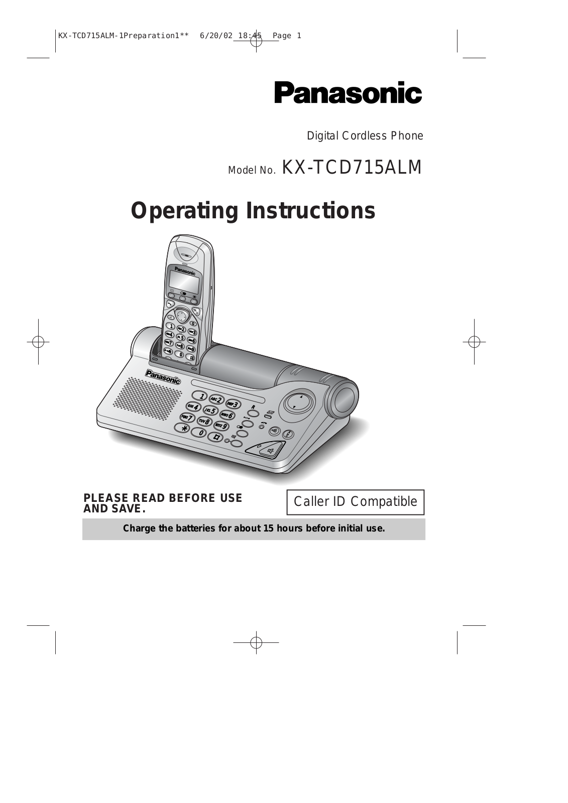 Panasonic KX-TCD715ALM User Manual