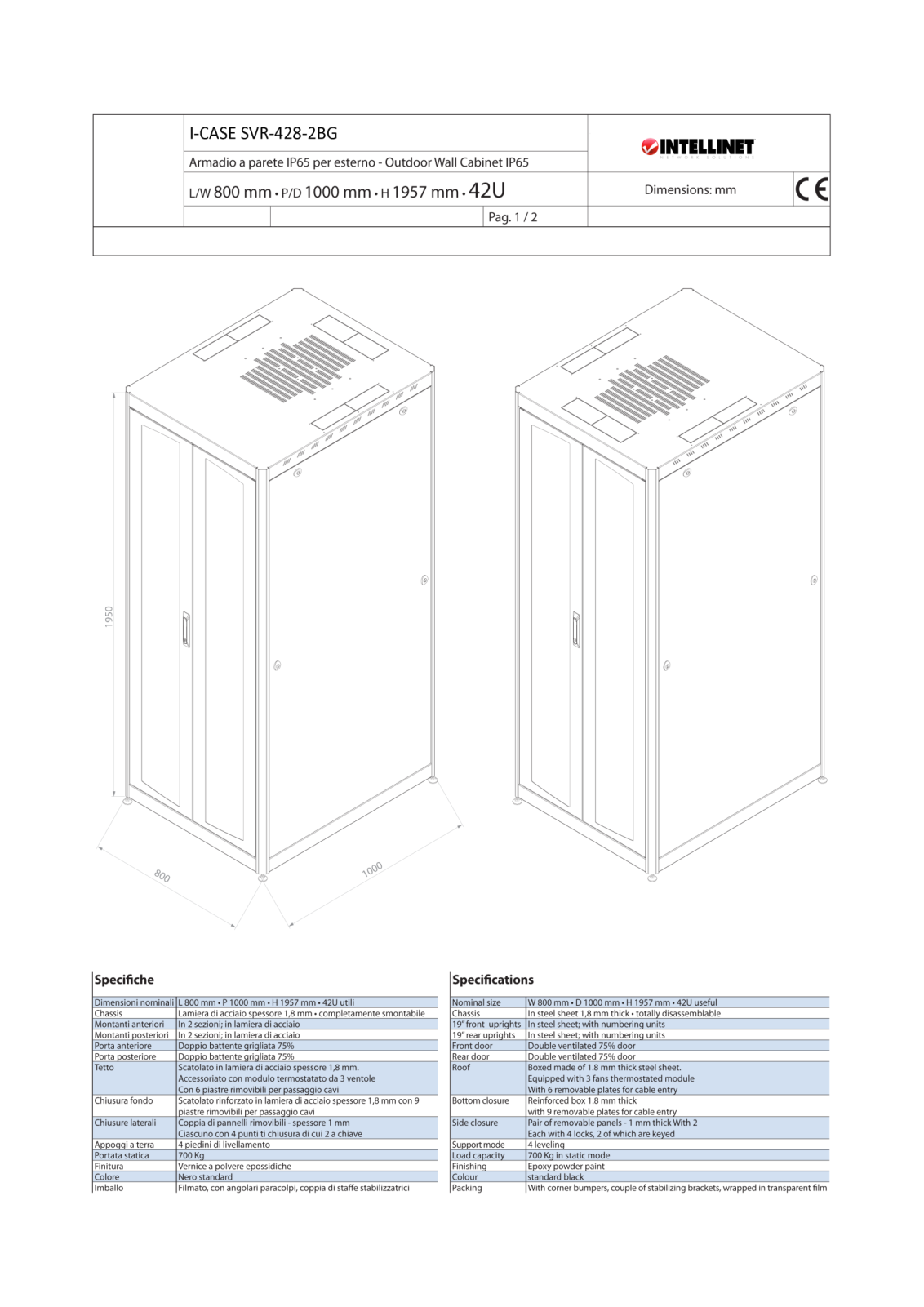 Intellinet I-CASE SVR-428-2BG Drawing - ManualMachine.com