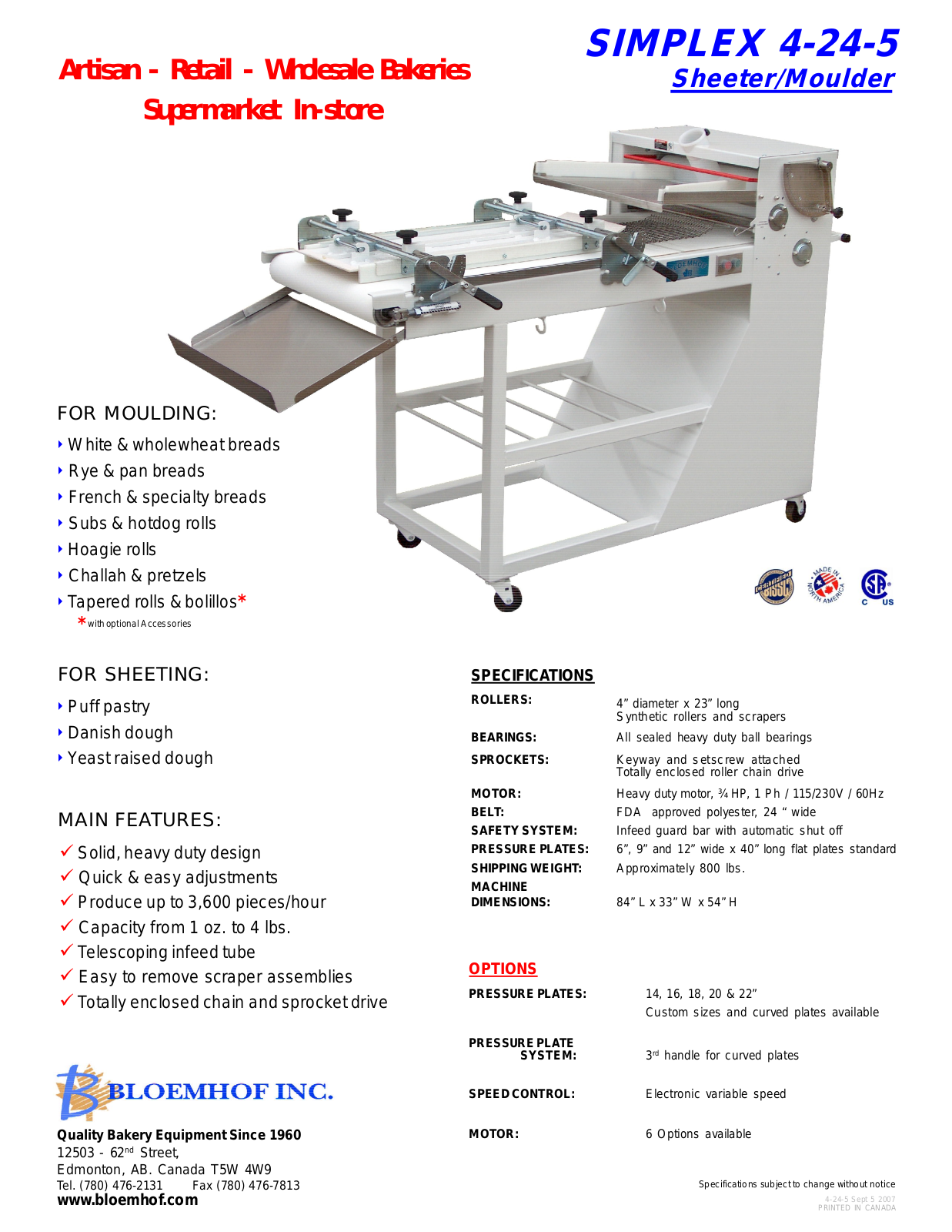 Bloemhof SIMPLEX 4-24-5 User Manual - ManualMachine.com