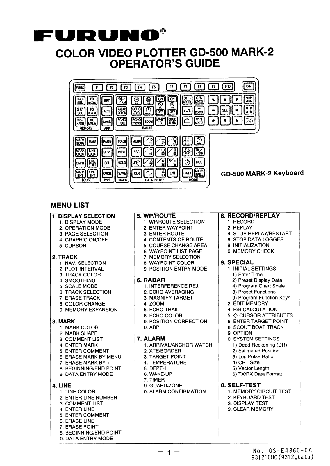 Furuno GD500MK2 Operator's Guide - ManualMachine.com