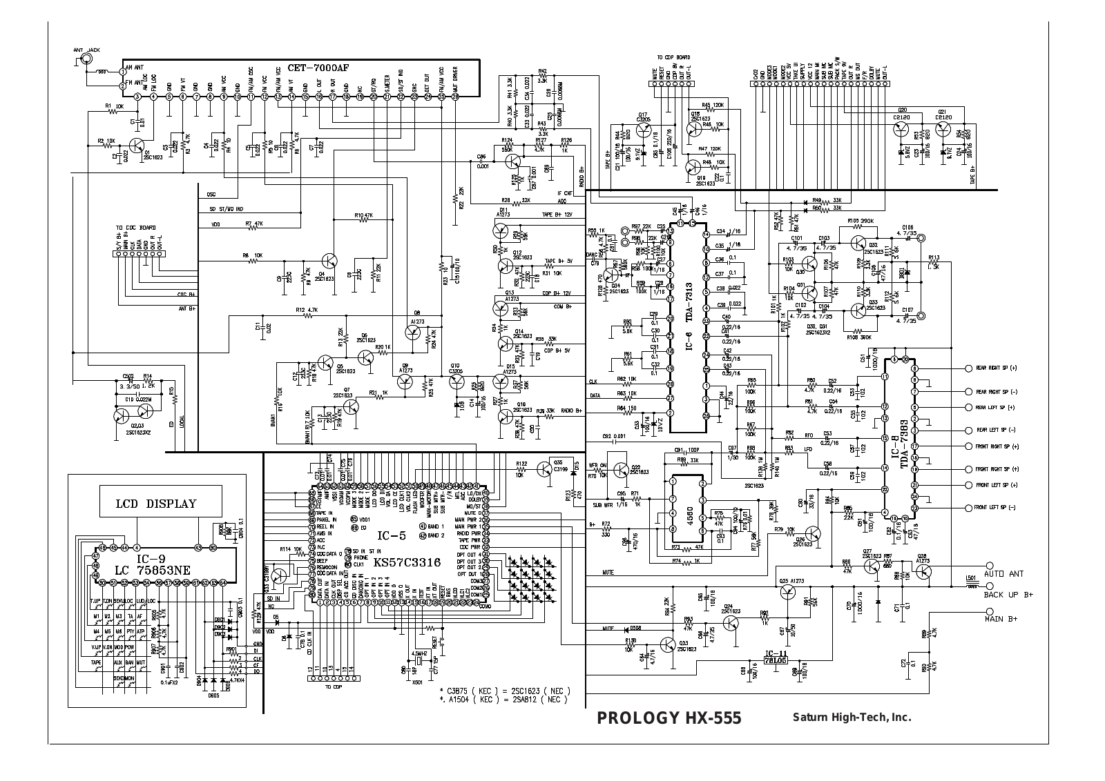 Prology HX-555 Schematic