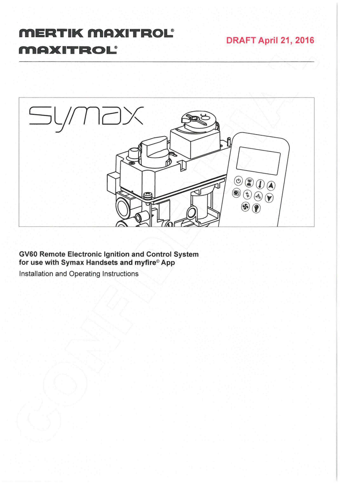 Mertik Maxitrol and KG B6RH9P, B6RR9P User Manual