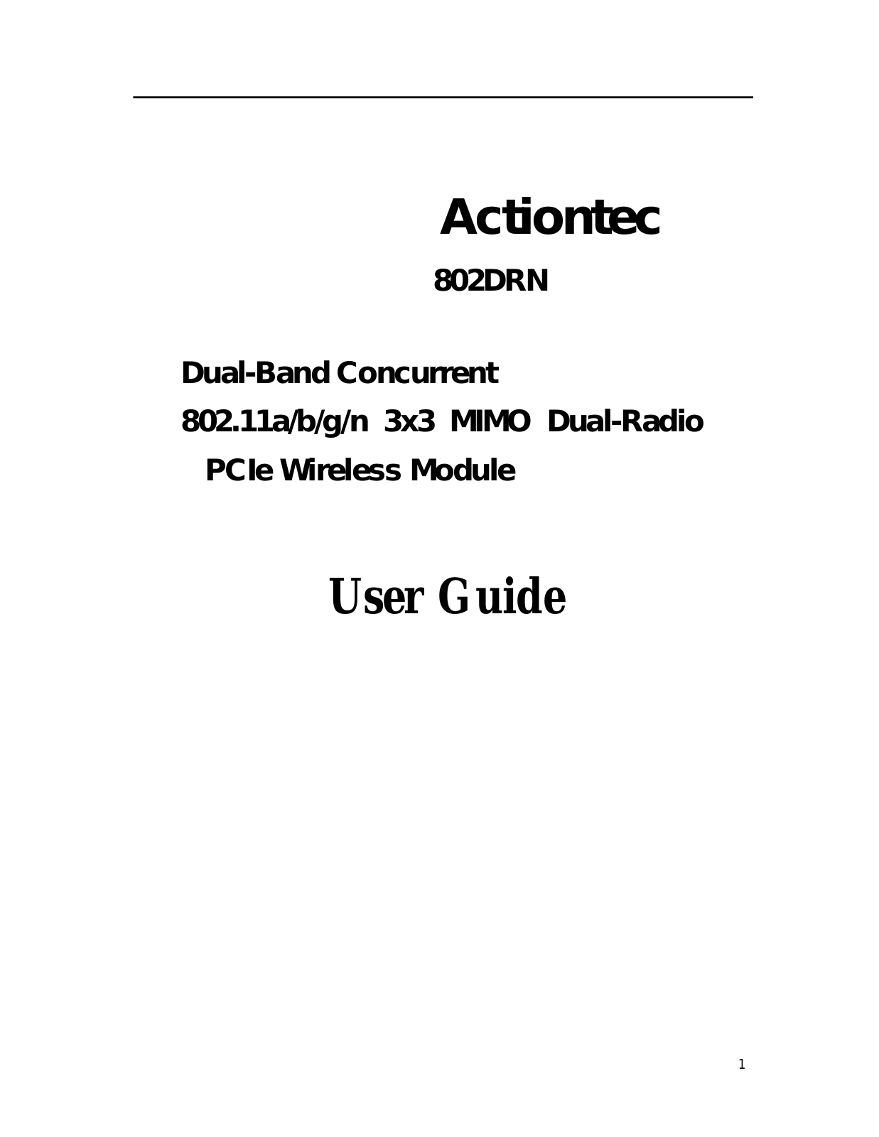 Actiontec 802DRN User Manual