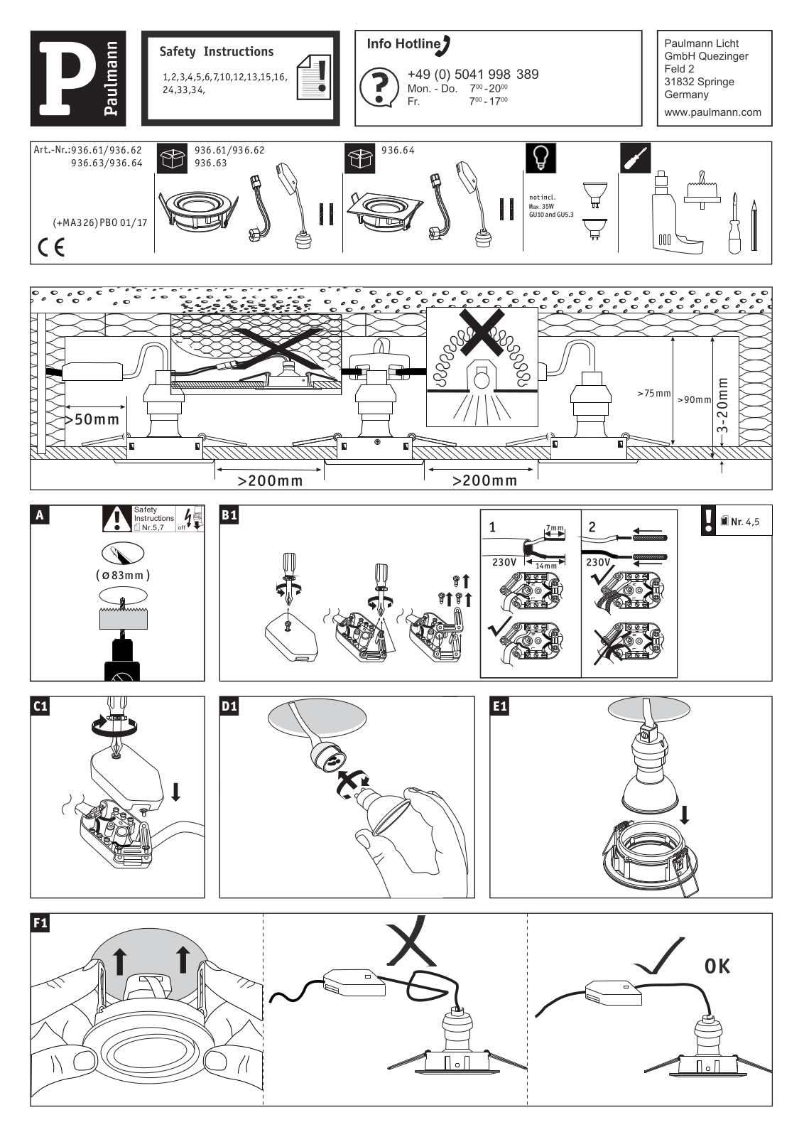 Paulmann 936.62 User Manual