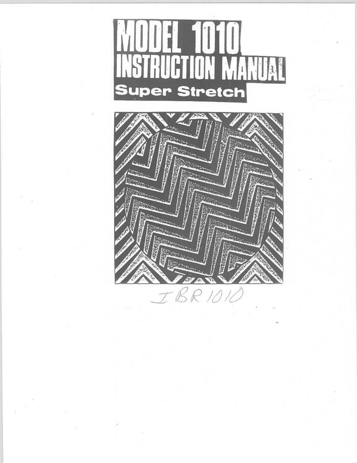 RICCAR 1010 Owner's Manual