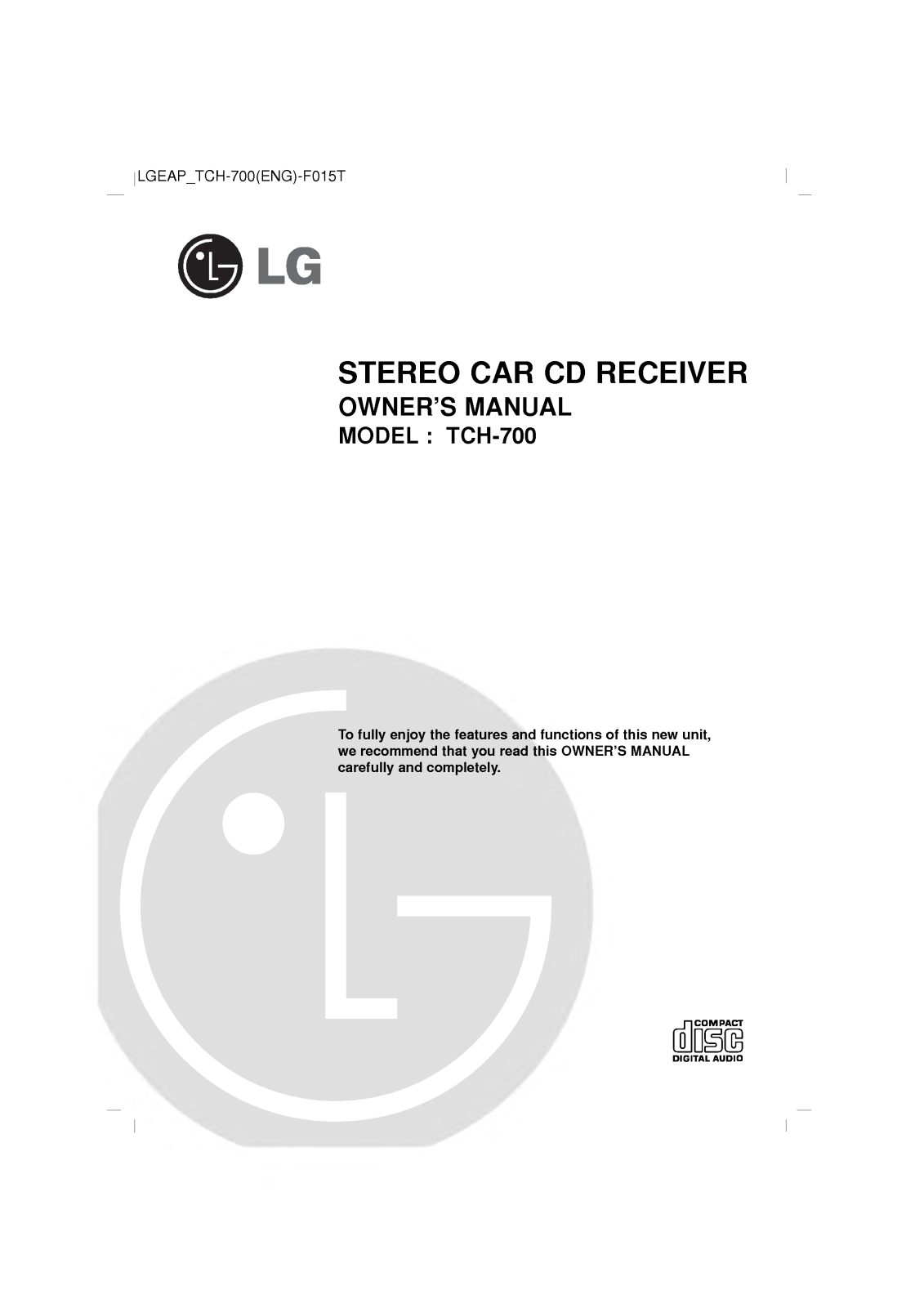 LG TCH-700 User Manual