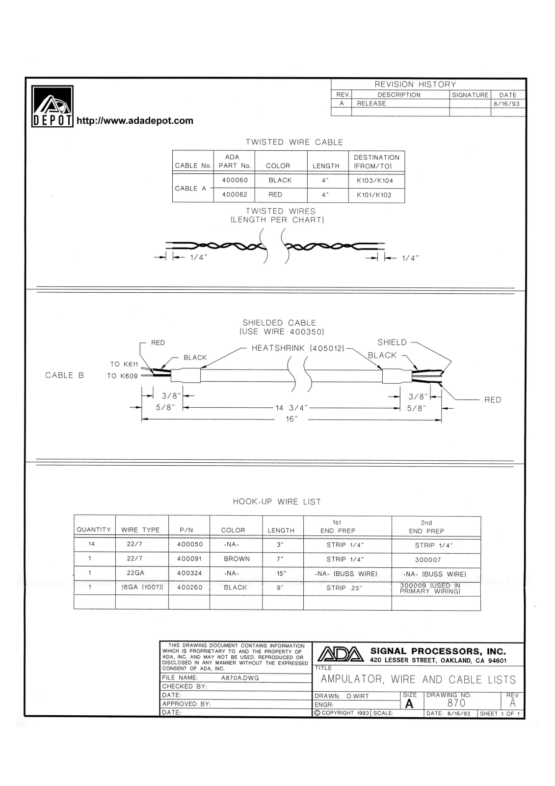 ADADEPOT WIRE CABLE Schematic