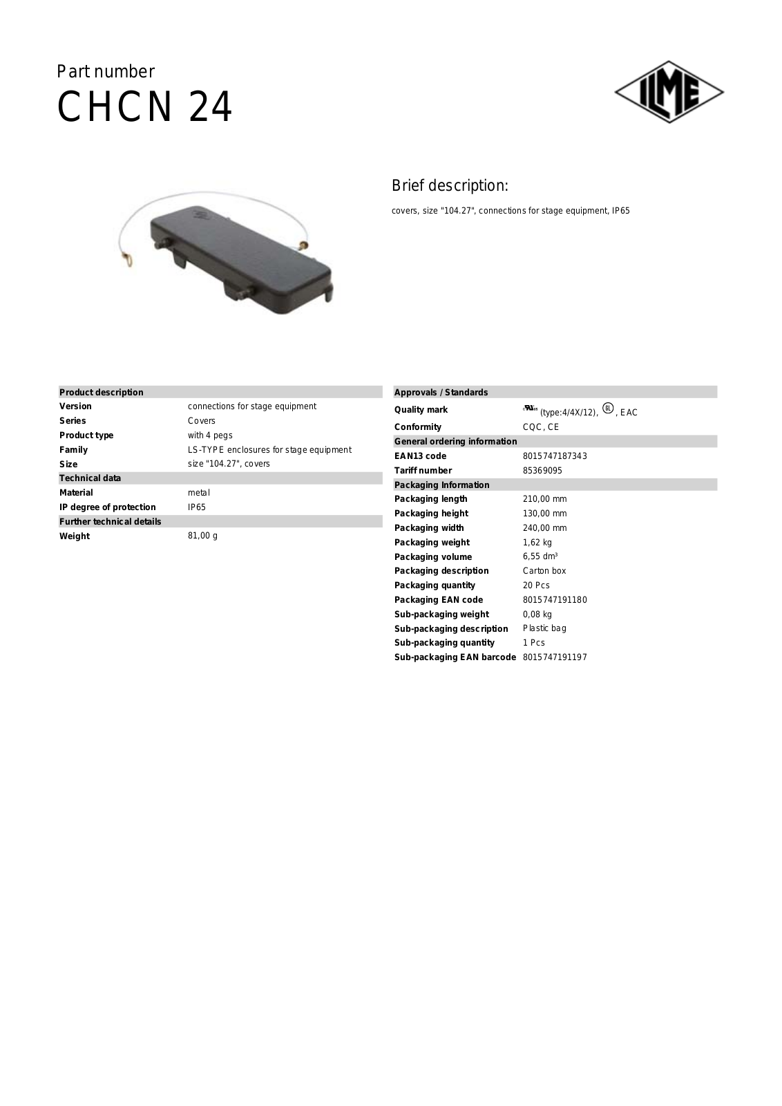 ILME CHCN-24 Data Sheet