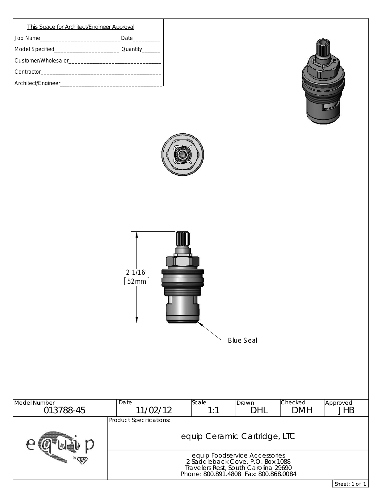 T&S Brass 013788-45 User Manual