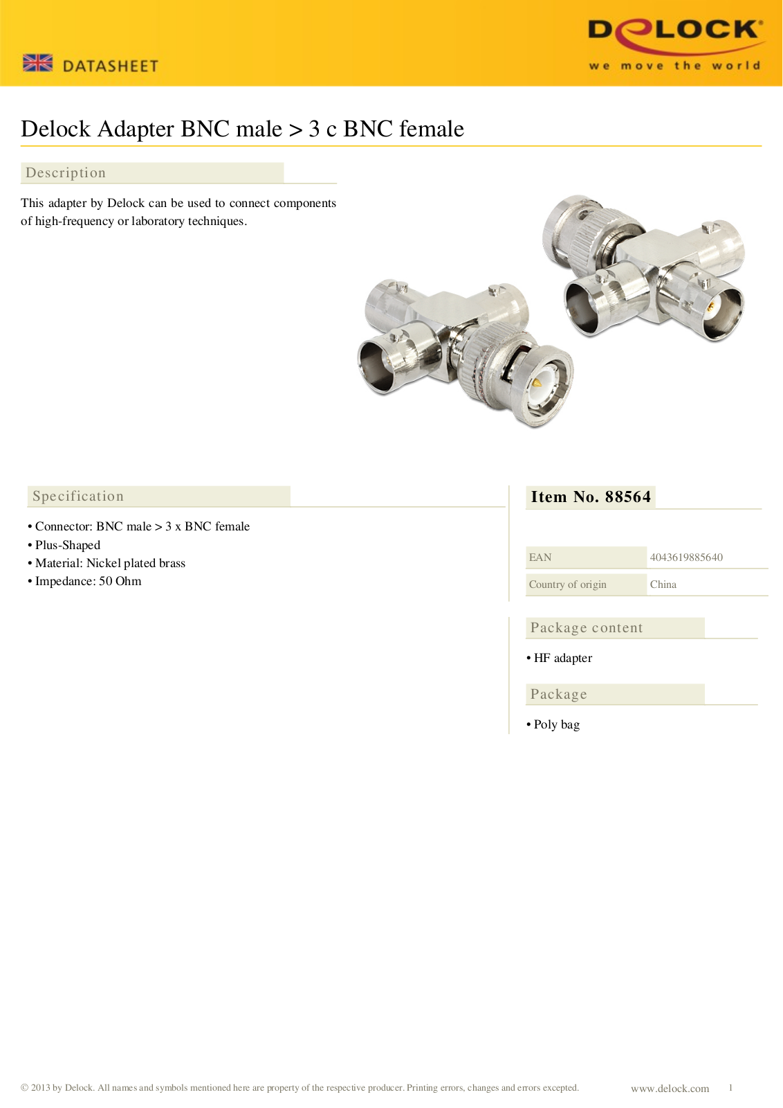 DeLOCK 88564 User Manual