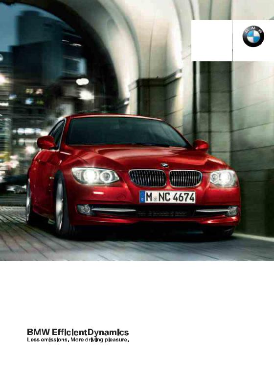 BMW 3-Series Coupe-Conv-Idrive 2012 Owner's Manual