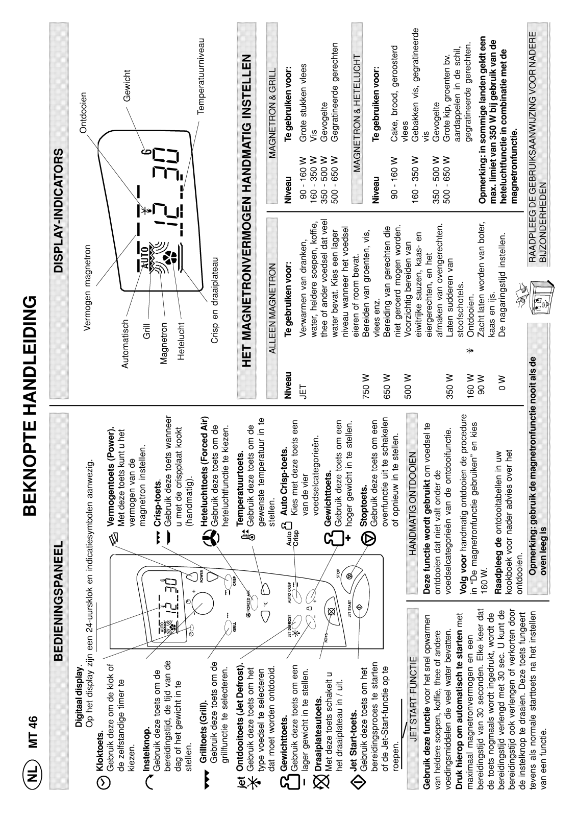 Whirlpool MT 46 / WHITE INSTRUCTION FOR USE