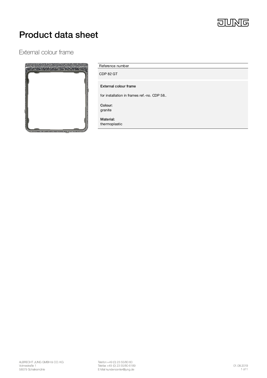 Jung CDP 82 GT User Manual