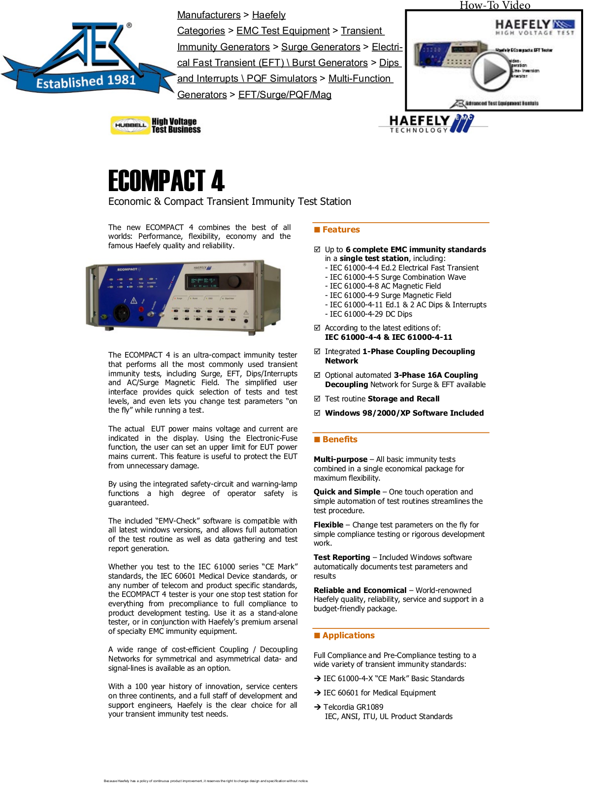 Atec ECompact4 User Manual