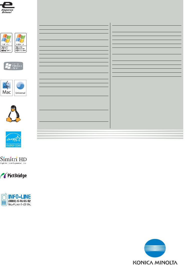 Konica minolta BIZHUB C20P Brochure