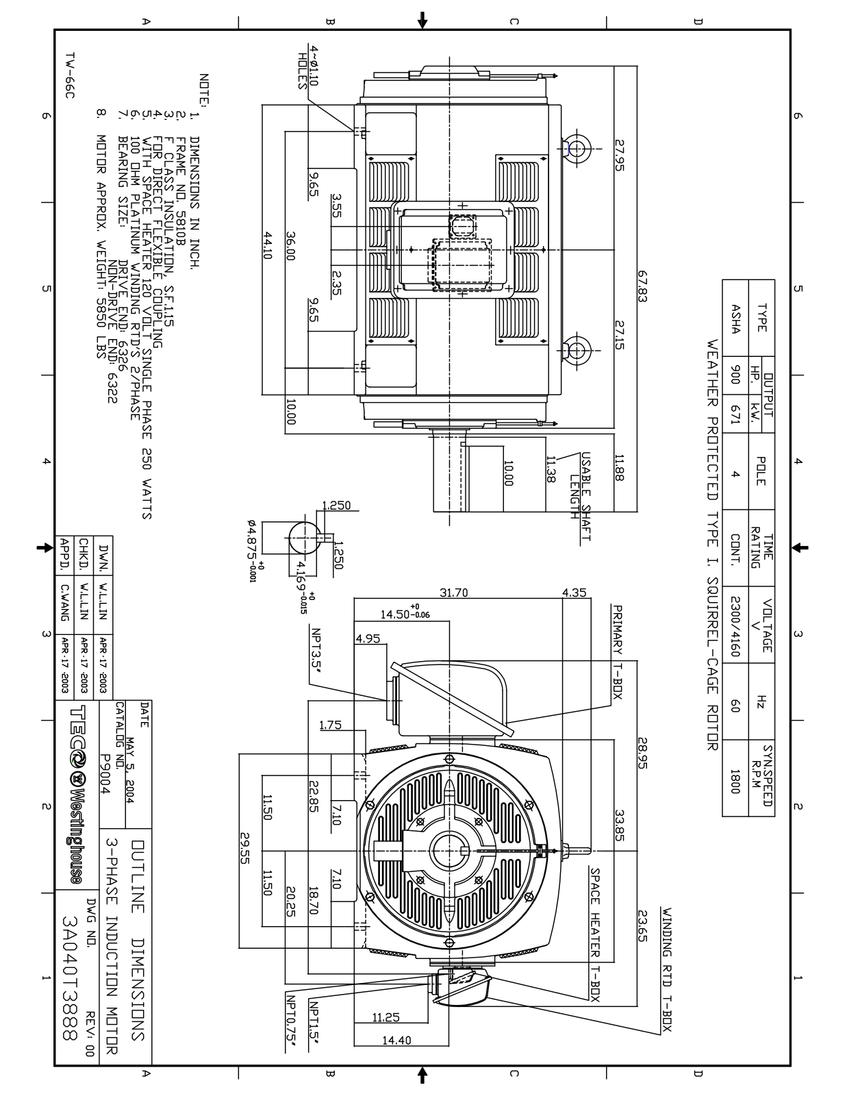 Teco P9004 Reference Drawing