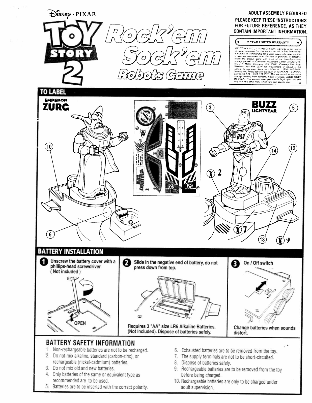 Fisher-Price 68863 Instruction Sheet