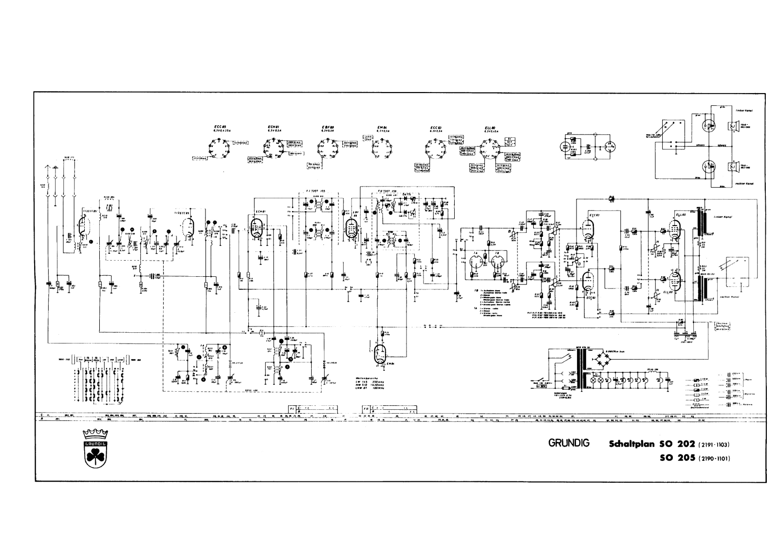 Grundig so 202, so 205 schematic