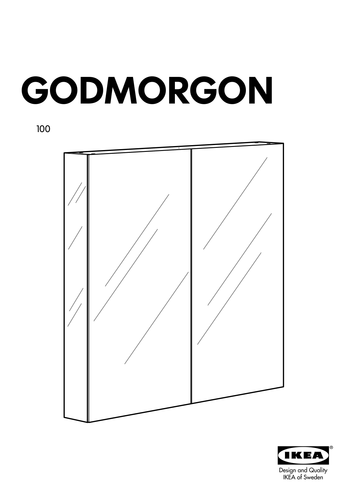 IKEA GODMORGEN CABINET 39X37 Assembly Instruction