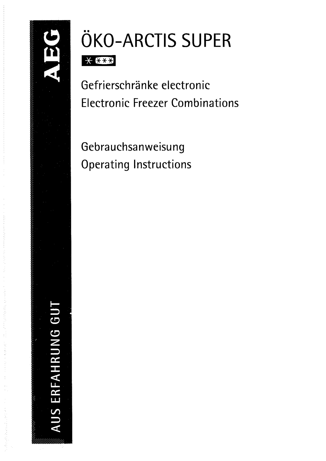 Aeg Super series Operating manual