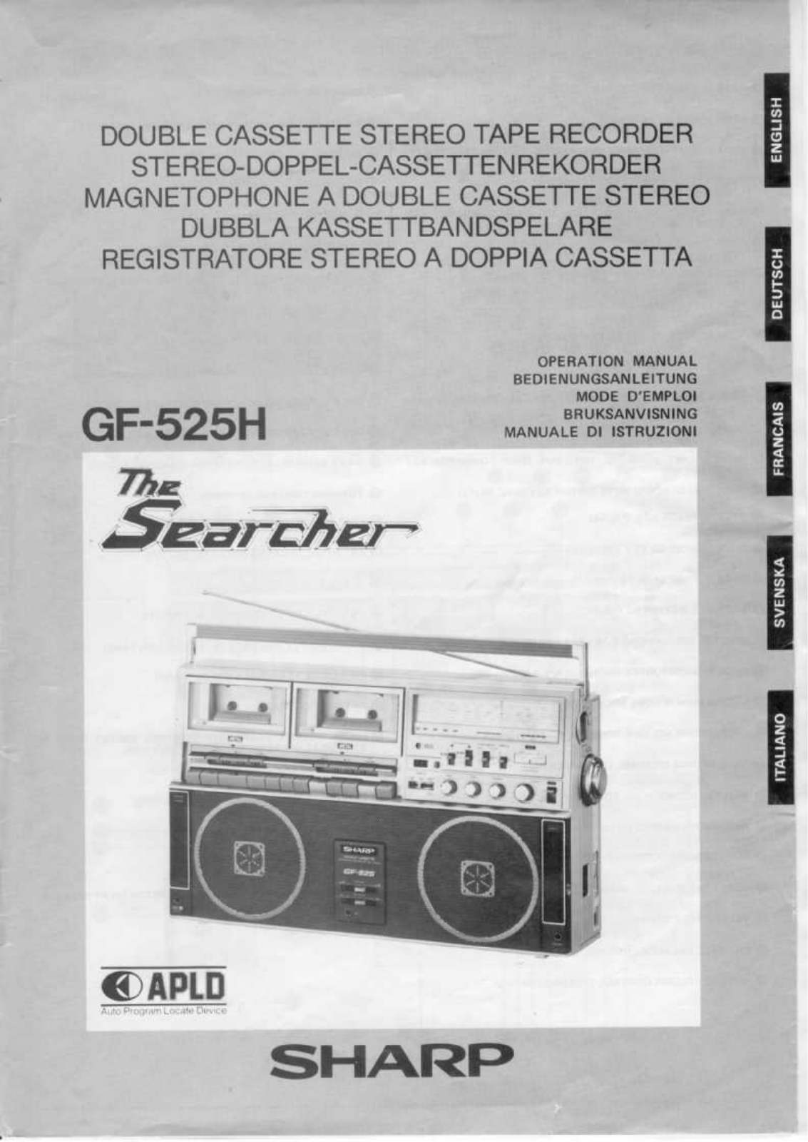 Sharp GF 525H User Manual