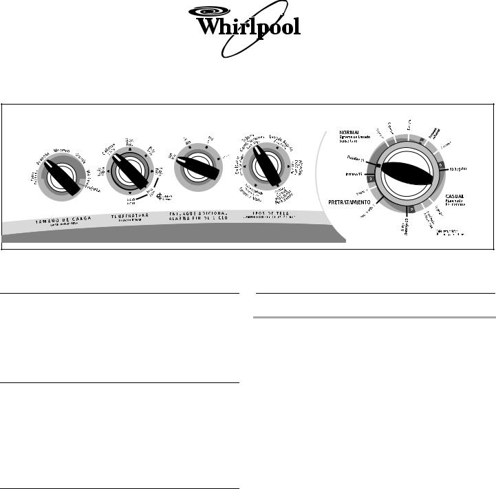 WHIRLPOOL 7MWT97900, 7MWT97920 Feature Sheet
