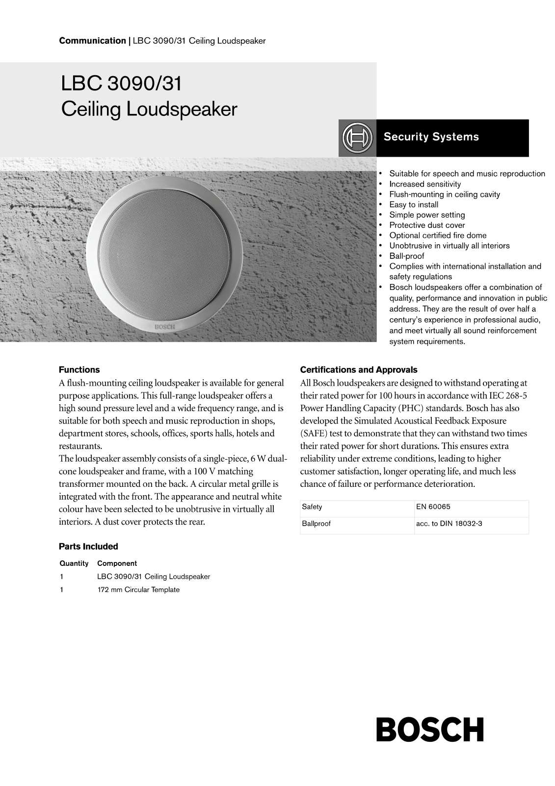 Bosch F.01U.514.853 Datasheet