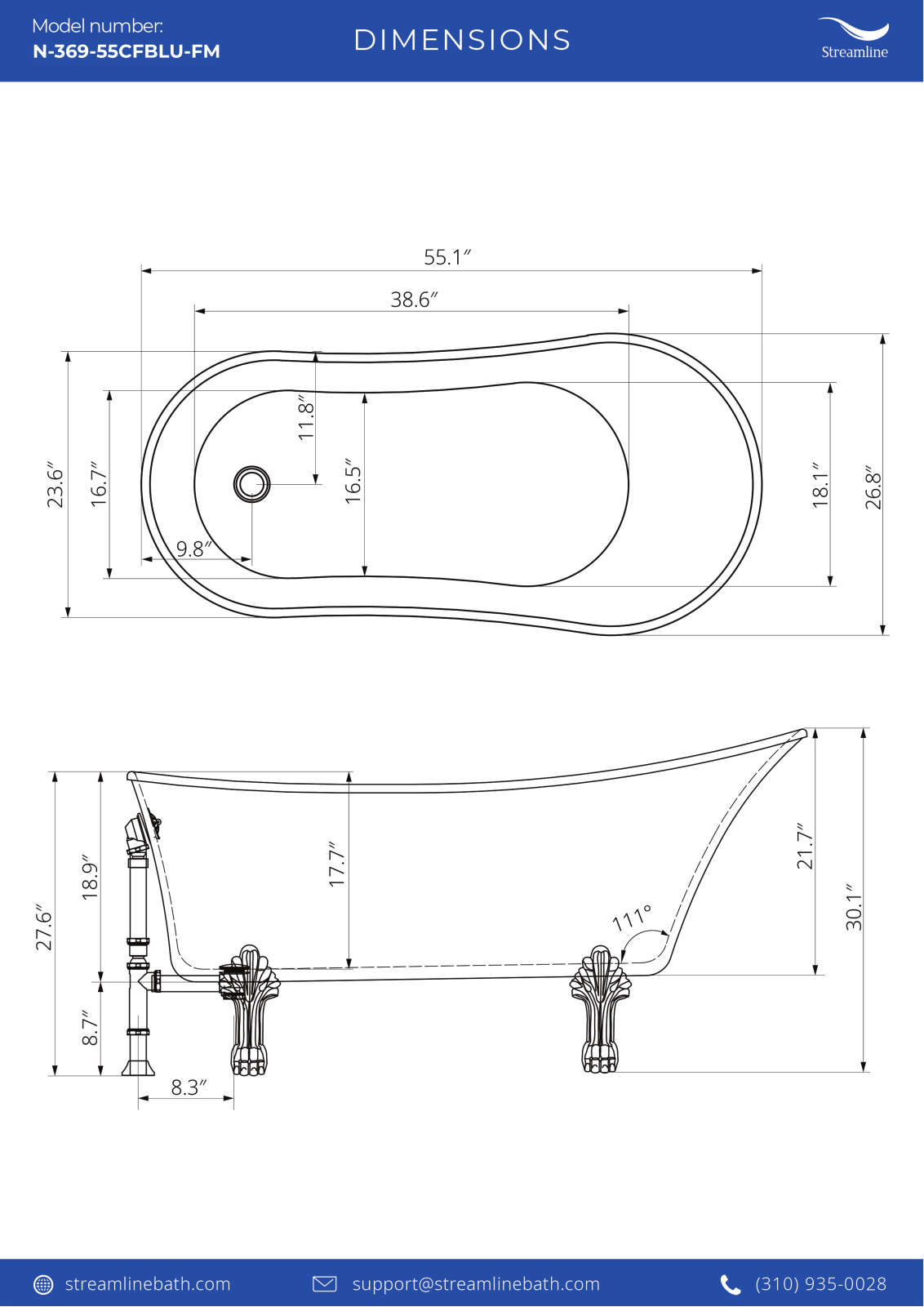Streamline Bath SLBH8116 Specifications - ManualMachine.com