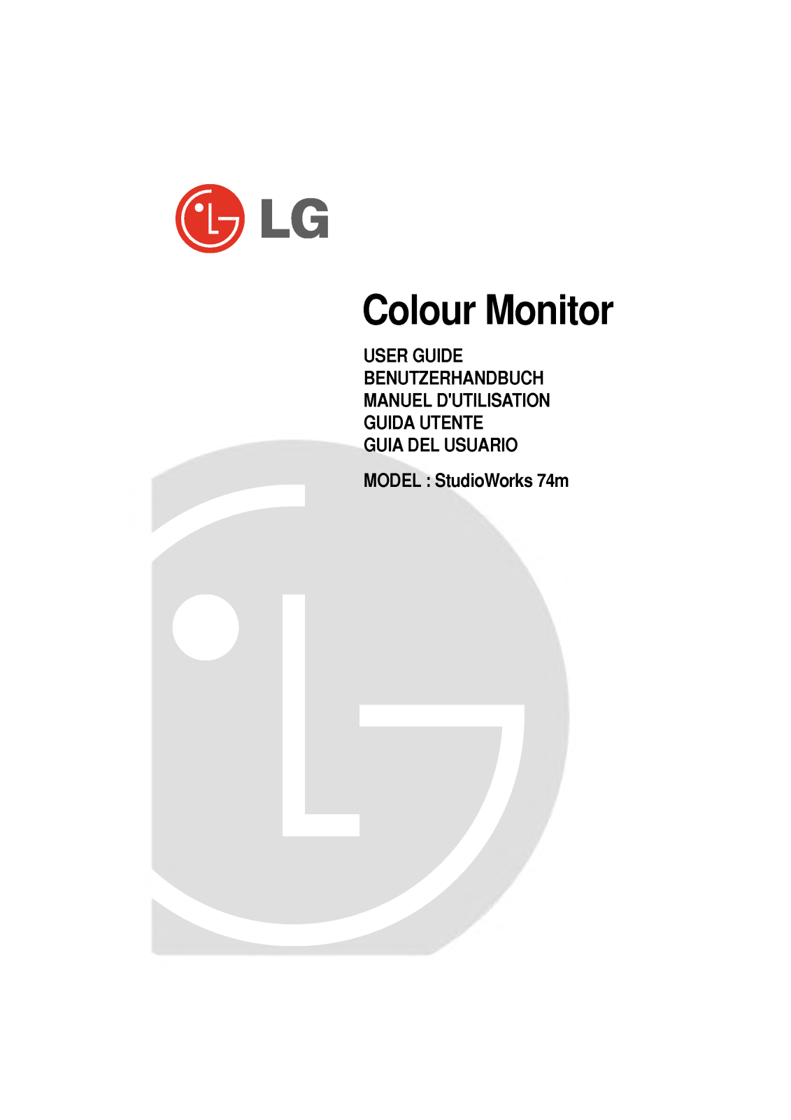 Lg STUDIOWORKS 74M User Manual