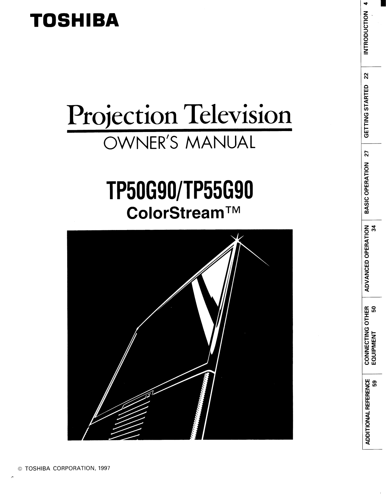 Toshiba ColorStream TP50G90, ColorStream TP55G90 Owner's Manual