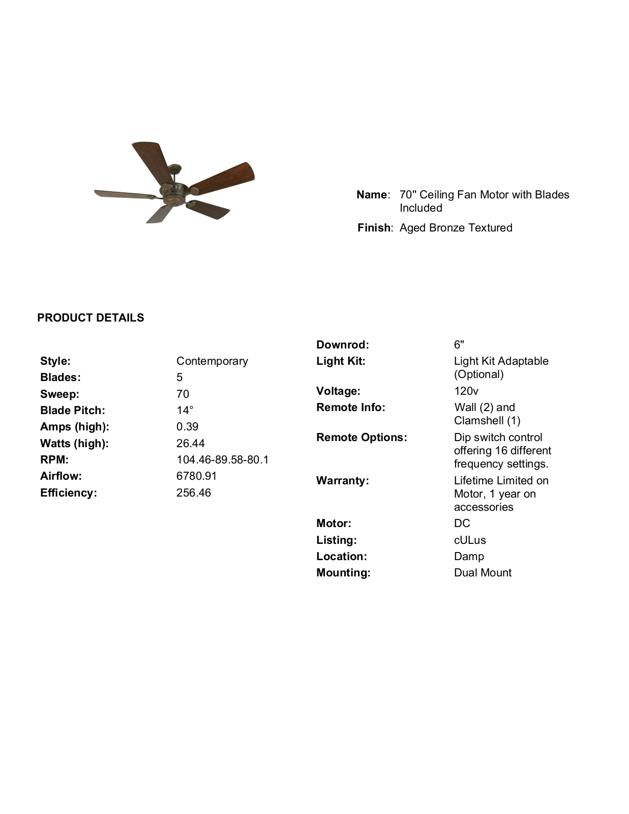 Darby Home Co DBHM4367 Specifications - ManualMachine.com